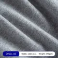 Grauer, gebürsteter Polsterstoff in Leinenoptik SY601-05 für Sofas und Kissen - SY601 Stoff-5 (Mittelgrau)