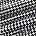Classic black and white yarn-dyed houndstooth cotton linen fabric for upholstery - Black And White (8328-8)