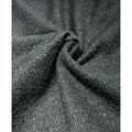 Detailed macro shot showing thick dark grey teddy linen bouclé sofa fabric texture. - 100x150cm / Slate Gray