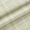 Elegante tessuto in tweed di alta qualità con motivo a quadri e paillettes per il DIY - Grigio Beige