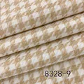 Beige houndstooth yarn-dyed linen-cotton fabric for home upholstery and fashion design - Beige (8328-9)