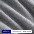 Hochwertiges grau gebürstetes Leinengewebe Textur Detail für Sofa und Polsterung - SY601 Stoff-6 (Hellgrau)