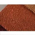 Boucle sofa fabric, brown rust lamb fleece textile, thick decorative cushion material - Boucle Fabric (212078-1)