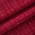 Tessuto tweed bordeaux premium con paillette per cucito di moda e abbigliamento - Borgogna