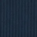 Detailed close-up of navy blue corduroy fabric with vertical stripe texture for DIY sewing - 1 Meter (100x150cm) / Dark Blue