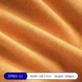 Detailaufnahme von orange-gelbem gebürstetem Leinenstoff, 240 g/m², 148 cm Breite, SY601-11 - Ingwergelb (SY601-11)