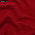 Gedetailleerde macro-textuur van dieprode pluche fluwelen stof voor luxe meubels - Stijl ZB0822-40