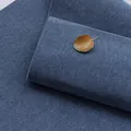 Κοντινό πλάνο από χοντρό μπλε βελούδινο ύφασμα σενίλ με λεπτή υφή για DIY διακόσμηση σπιτιού - Μπλε Τζιν (813-22)