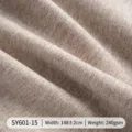 Strukturierter gebürsteter Leinenstoff in Unifarbe für Sofa und Polsterung, 240 g/m² - Hellbraun (SY601-15)