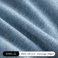 Nahaufnahme von hellblauem gebürstetem Samt-Leinenstoff mit feiner gewebter Textur - SY601 Stoff-22 (ai-Hellblau)