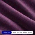 Violetter gebürsteter Leinenstoff für Sofa und Polsterung, langlebiges 240 g/m² Material - SY601 Stoff-27 (ai-Dunkellila)