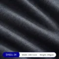 Nahaufnahme der Textur von dunkelgrauem Leinenstoff, 240 g/m² Gewicht, 148 cm Breite - SY601 Stoff-33 (ai-Tiefgrau)