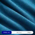 Blauer gebürsteter Samt-Leinenstoff, 148cm Breite, 240gsm Gewicht für Sofas und Kissen - SY601 Stoff-41 (Pfauenblau)