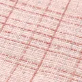 Macro view of pink tweed plaid fabric featuring elegant woven texture and silver sequins - Pink Plaid (815-3)