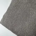 Detailed macro shot of thick grey boucle yarn fabric with rich teddy hemp texture - 深灰色(HY2509-6)