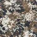 Tessuto jacquard vintage a motivi floreali marrone e nero per tappezzeria di mobili - 280x100cm / Caffè