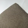 Close-up view of thick bouclé yarn fabric texture with a sophisticated coffee brown finish - 深咖啡色(HY2509-8)