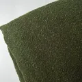 Close-up of thick olive green bouclé yarn fabric with textured loop weave detail. - 橄榄绿(HY2509-9)