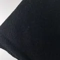 Close-up macro view of thick black bouclé loop yarn fabric with rich texture and tight weave - 黑色(HY2509-10)