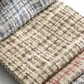 Detailopname van geruite chenille tweed stof voor kleding en decoratie - Ruit Stijl (216-12)