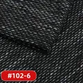 Macro close-up of dark grey thick coarse linen fabric texture with intricate woven pattern - Black Gray (#102-6)