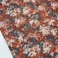 Vintage orange floral jacquard yarn-dyed fabric for upholstery and sewing - 1.45x100cm / Red Floral