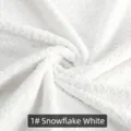 Μαλακή λευκή υφή υφάσματος sherpa fleece για ταπετσαρία καναπέ και πολυτελή μαξιλάρια - 1829-1B / Χιονισμένο Λευκό