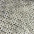 Vista macro de la textura de tela tejida engrosada de tono neutro para tapicería - Gris Beis (ZB0190-3)