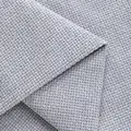 Vue macro d'un tissu en lin bleu clair épais et grossier pour housses de canapé - 1m x 1.48m / Gris clair