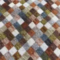 High-end Monet colorful checkered Chenille jacquard fabric for luxury sofa upholstery - 145x100cm / Red Plaid