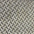 Vista macro de tela gruesa de mezcla de lino y poliéster en beige y gris para sofás - Gris Oscuro (ZB0190-5)