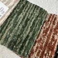 Campione di tessuto ciniglia verde smeraldo per divano con trama fitta da 720g - 2# Verde Smeraldo