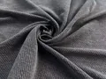 Macro view of dark gray chenille fabric with a coarse diagonal weave texture - Large Twill (2802-3) / Gray
