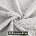 Κοντινή λήψη της υφής του υφάσματος φλις Sherry 7# premium γκρι για καλύμματα επίπλων - 1829-7B / Πολυτελές Γκρι