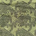 Macro view of vintage style green tiger mountain jacquard chenille sofa pillow fabric - 145x100cm / Green