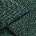Gros plan détaillé sur tissu en lin tissé épais vert foncé pour canapé - 1m x 1.48m / Vert Forêt