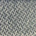 Primer plano detallado de la macrotextura de tela de lino tejida azul y blanca para sofás - Mezcla Azul Gris (ZB0190-13)