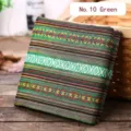 Ethnic style woven decorative fabric in green with traditional tribal patterns #10 - High Density / 1m / 10# Green