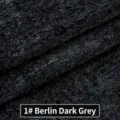 Tessuto in velluto pesante 1# Berlino Grigio scuro per divani e cuscini di lusso - Grigio Scuro Berlino (WX1833-1)