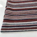 Wine red and dark blue striped chenille corduroy fabric for sofa covers and pillows - Crimson Tone (2711-2)
