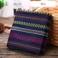 Ethnic style navy blue woven fabric with colorful geometric patterns for upholstery No. 25 - Ethnic Navy Blue Geometric Totem Style (25#) (Thickened Style) / 1m / Colorful