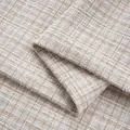 Beige and white shiny tweed fabric with metallic thread for DIY clothing and crafts - No. 3 Khaki