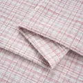 Elegant pink and white tweed fabric with shiny glitter threads for coat or skirt. - No.4 Light Pink
