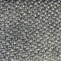 Vista macro detallada de tela de lino gris gruesa que muestra el patrón de tejido texturizado - Gris Granular (ZB0190-25)