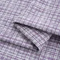 High-quality purple and white tweed fabric with shiny metallic threads for DIY sewing - No. 7 Grape Purple