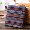 Ethnic style woven fabric with tribal geometric patterns in blue and red - Ethnic Blue Red Green White Diamond Striped Style (58#) (Thickened Style) / 1m / Navy Blue and Red