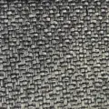 Detalle macro que muestra la textura de tela de lino grueso en gris carbón para sofás. - Gris Carbón Liso (ZB0190-26)
