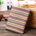 Ethnic style colorful striped handmade decorative fabric for sofas and tables 77# - Ethnic Rainbow Striped Fabric Style (77#) (Thickened Style) / 1m / Colorful