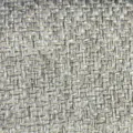 Vista macro detallada de la textura de la tela de tapicería de lino poliéster grueso - Lino Gris Claro (ZB0190-27)