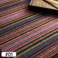 Traditional ethnic bohemian striped decorative fabric for sofa and tablecloth, color #01 - Pattern 01# (Ordinary Style) / 1m
